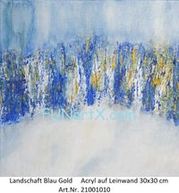 Landschaft Blau Gold